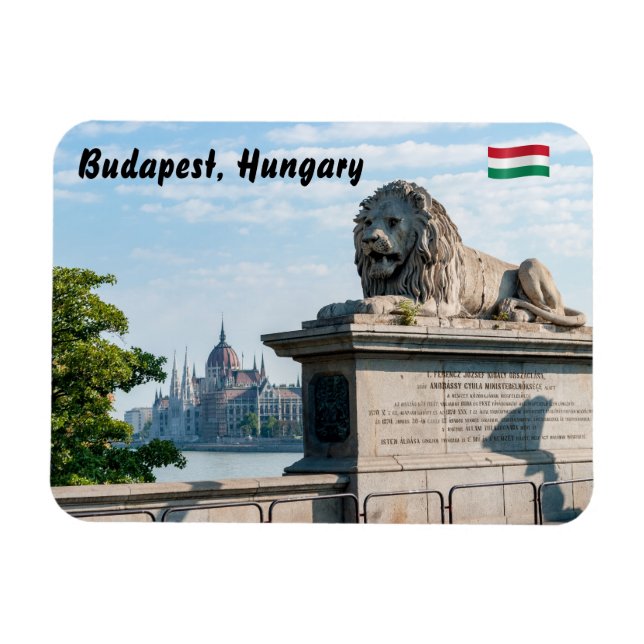 Ímã Ponte de Cadeia Szechenyi e Parlamento de Budapest (Horizontal)
