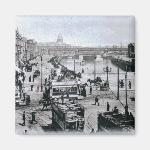 Imã Ponte de O Connell e o rio Liffey, Dublin