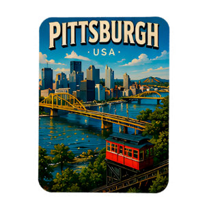 Ímã Ponte de Pittsburgh Souvenir da Pensilvânia