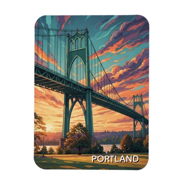 Ímã Ponte de St Johns em Portland Oregon (Vertical)