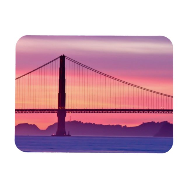 Ímã Ponte do portão do ouro no Sunset (Horizontal)