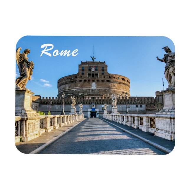 Ímã Ponte e Castel Sant'Angelo - Roma, Itália (Horizontal)