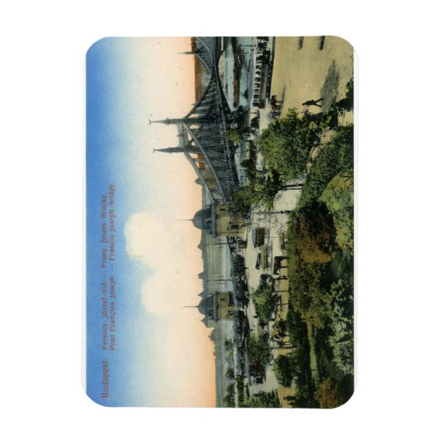 Ímã ponte francisco josé de budapeste hungria vintage (Vertical)