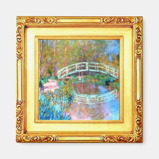 Imã Ponte japonesa por Claude Monet Magnet (Frente)