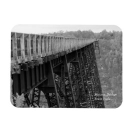 Ímã Ponte Kinzua Skywalk B&W Autumn Souvenir