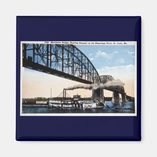Imã Ponte Merchants, Rio Mississippi, Ruas. Louis, MO (Frente)