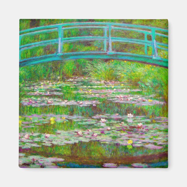 Imã Ponte Monet Japonesa e Lírios de Água (Frente)