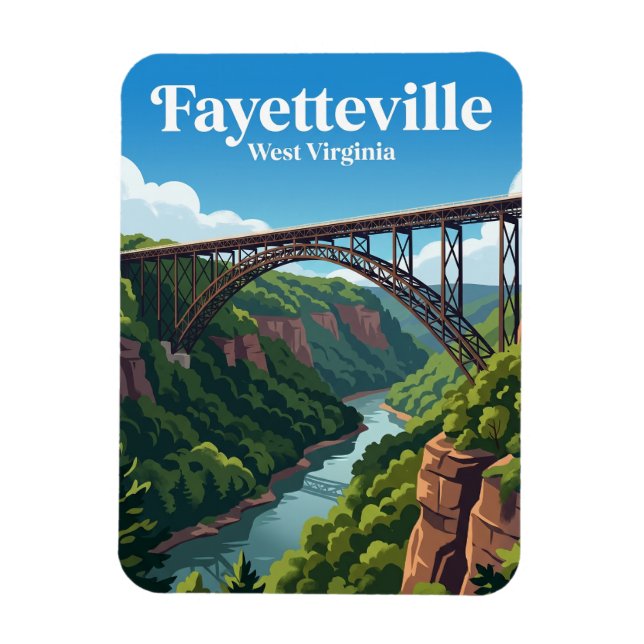 Ímã Ponte New River Gorge EUA (Vertical)