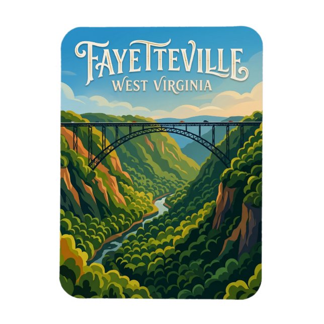 Ímã Ponte New River Gorge EUA (Vertical)