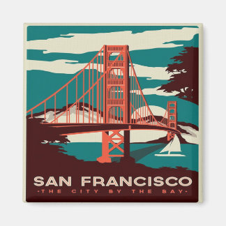 Imã Ponte Ouro do Estilo Vintage em São Francisco