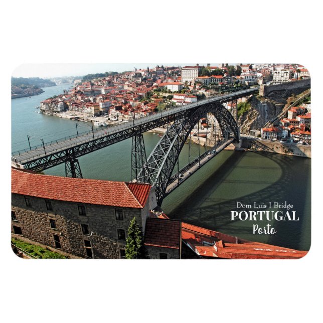 Ímã Ponte Porto sobre o rio Douro, Portugal (Horizontal)