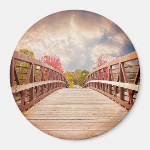 Imã Ponte russa de madeira no país