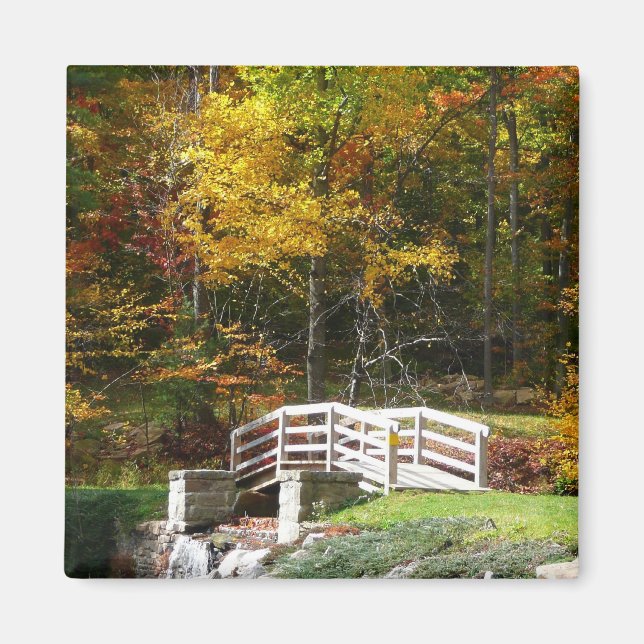 Imã Ponte Seven Springs Fall I Paisagem de Outono (Frente)