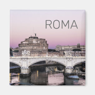 Imã Ponte Sunset de Castel Sant'Angelo, Itália, Roma