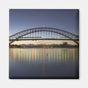 Imã Ponte Sydney Harbor e a Ópera de Sydney em
