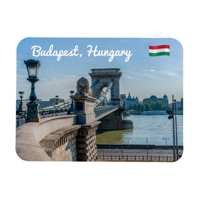 Ímã Ponte Szechenyi Chain em Budapeste, Hungria (Horizontal)