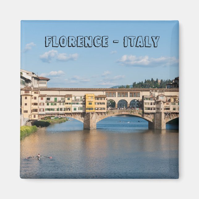 Imã Ponte Vecchio ponte antigo - Florença, Itália (Frente)