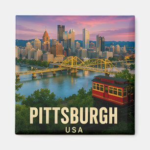 Imã Pontes de Pittsburgh Pensilvânia Viagem Souvenir