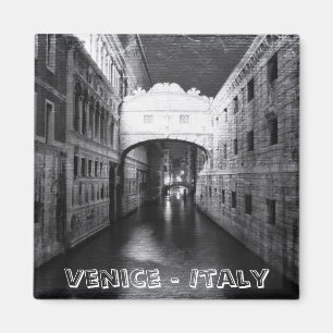 Imã Pontes de Veneza à Noite (Imã de geladeira)