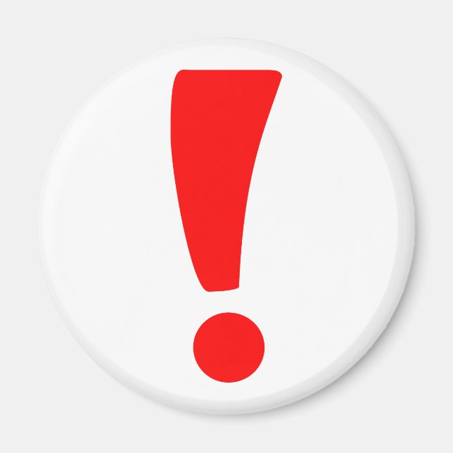 Imã Ponto de exclamação vermelho (Frente)