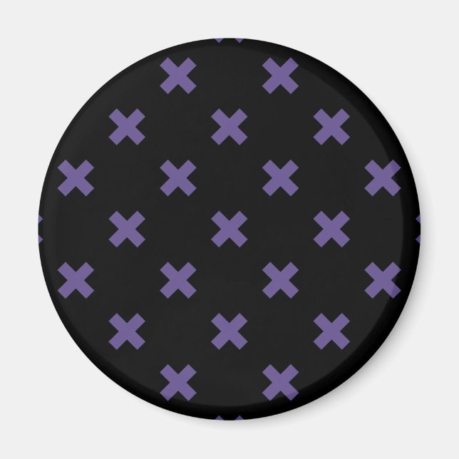 Imã Pontos de cruz ultravioleta em preto (Frente)