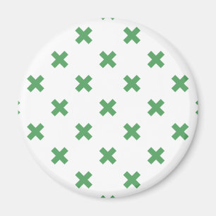 Imã Pontos de cruz verdes sobre o branco