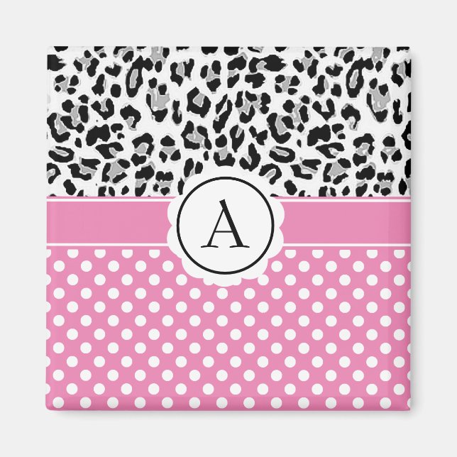 Imã Pontos e impressão monogramas de fêmeas (Frente)