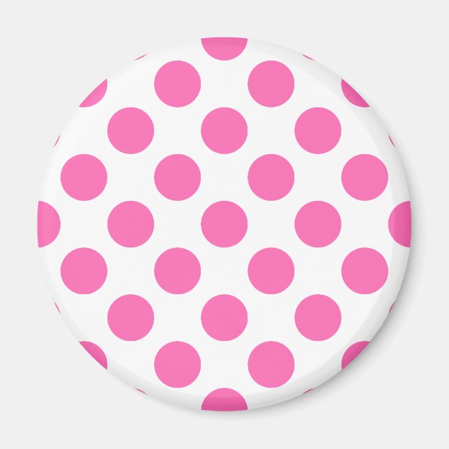 Imã Pontos Pintados Rosa Quente (Frente)