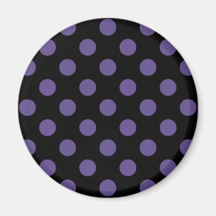 Imã Pontos polka violeta ultra em preto