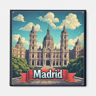 Imã 🧲 Pontos Turísticos de Madrid Lembrança de Viagem