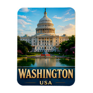Ímã Pontos Turísticos de Washington DC Lembrança de Vi