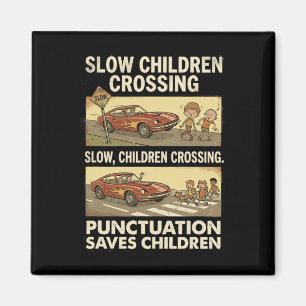 Imã Pontuação Gramatical Divertida Salva Crianças Ingl