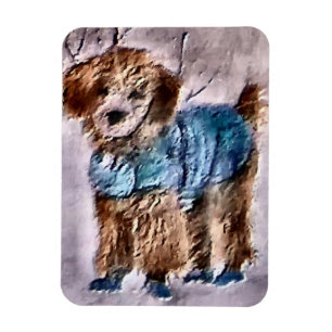 Ímã Poodle Christmas Gifts