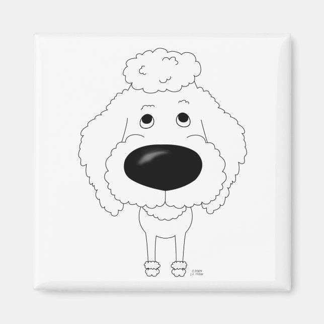 Imã Poodle do Nariz Grande (Frente)