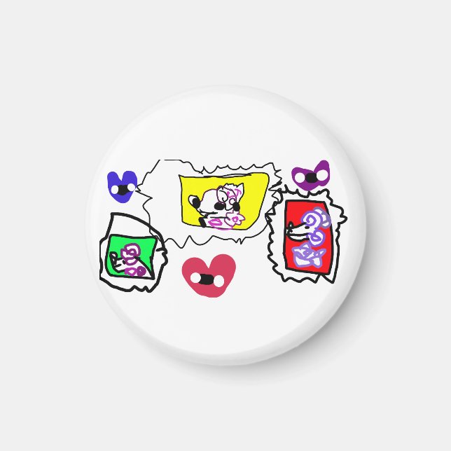 Imã Poodle heart  (Frente)