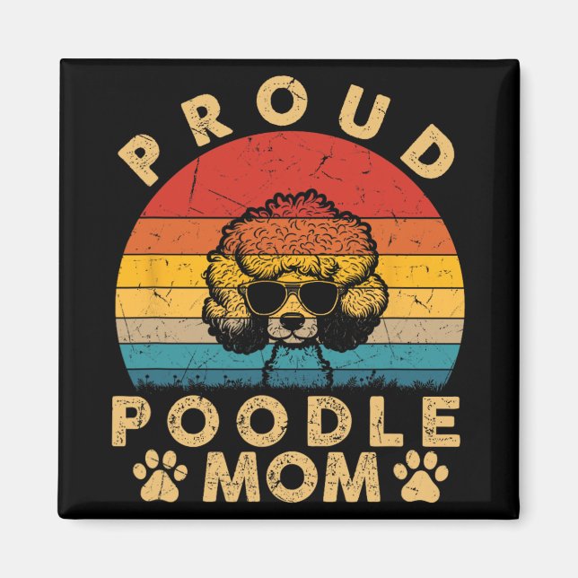 Imã Poodle Mamãe Oferece Que Eu Amo Meu Cachorro Mamãe (Frente)