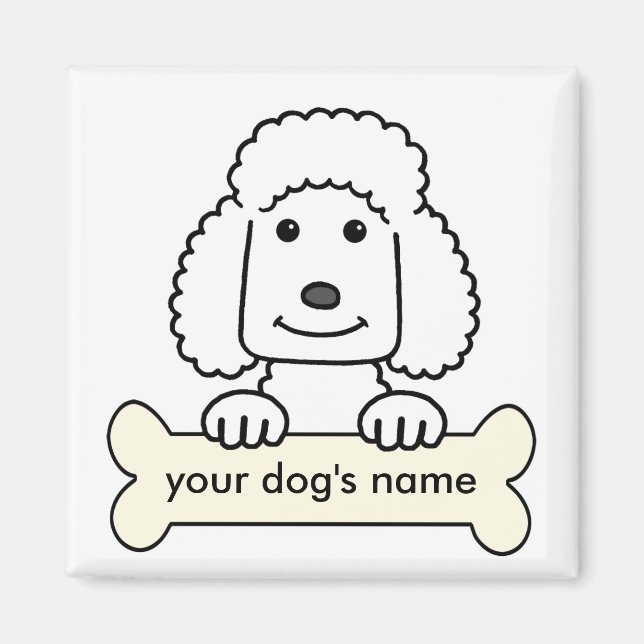 Imã Poodle Personalizado (Frente)