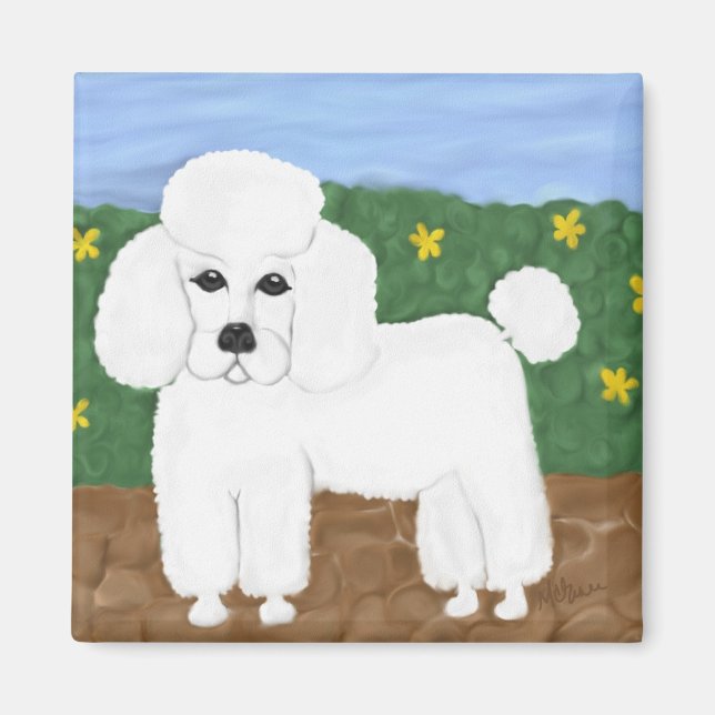 Imã Poodle Pintado (Frente)