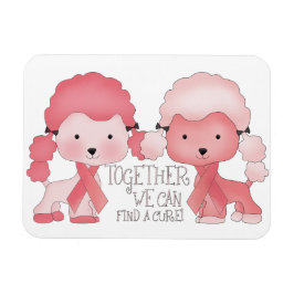 Ímã Poodles de sensibilização para o Cancer
