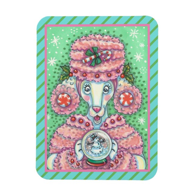 ÍMÃ POÓDULO DE PINCO DE PEPPERMINT, MAGNET DE CACHORRO (Vertical)