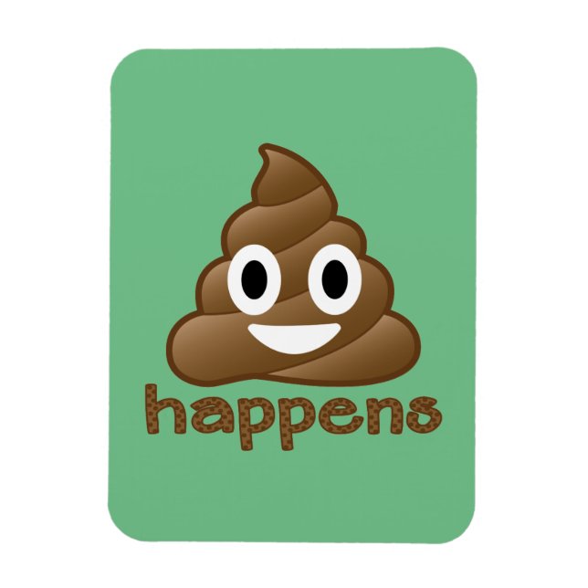 Ímã Poop Happens Emoji (Vertical)