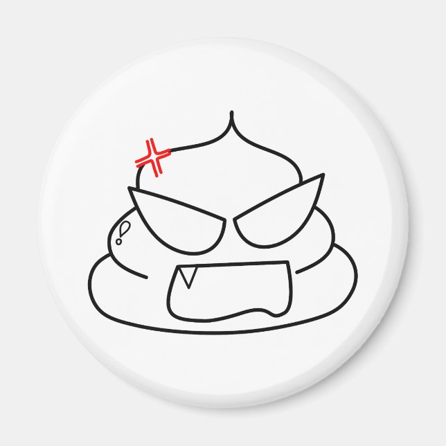 Imã Poop zangado - Brootsch, o PooPoo (Frente)