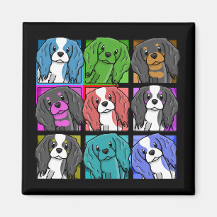 Imã Pop Art Cavalier King Charles Spaniel
