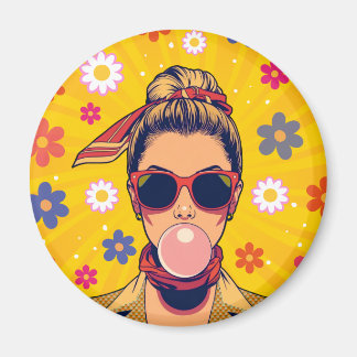Imã Pop Art Colorido Arte Moderna Vibrante