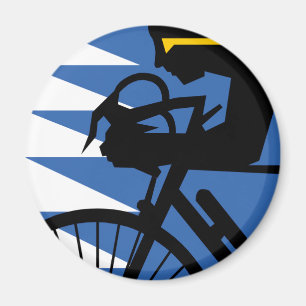 Imã Pop Art Cyclist