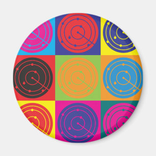 Imã Pop-Art de controlo de tráfego aéreo