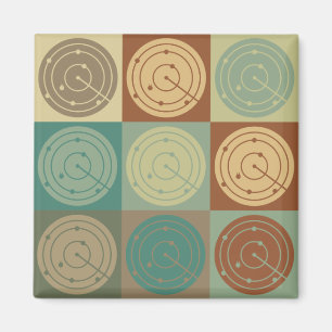 Imã Pop-Art de controlo de tráfego aéreo