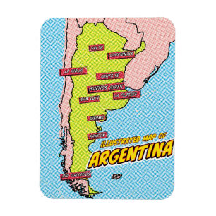 Ímã Pop Art Ilustrado Argentina