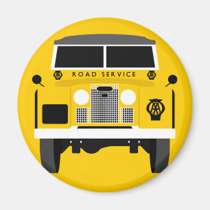 Imã Pop art MK2 clássico AA amarelo Land Rover