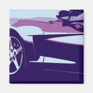 Imã Pop Art Purple Corvette